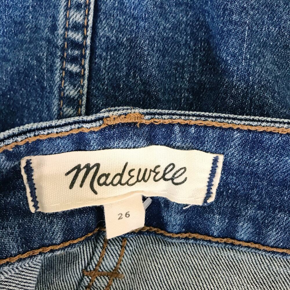 Madewell Spliced Two Tone Denim Mini Skirt 26 2 - Picture 7 of 9